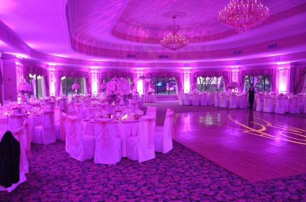 uplights for wedding venue